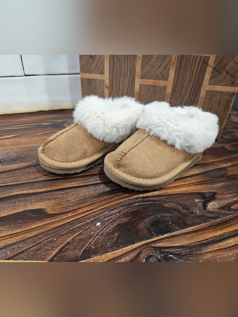Toddler Faux Fur Slipper Winter Shoes Size 7